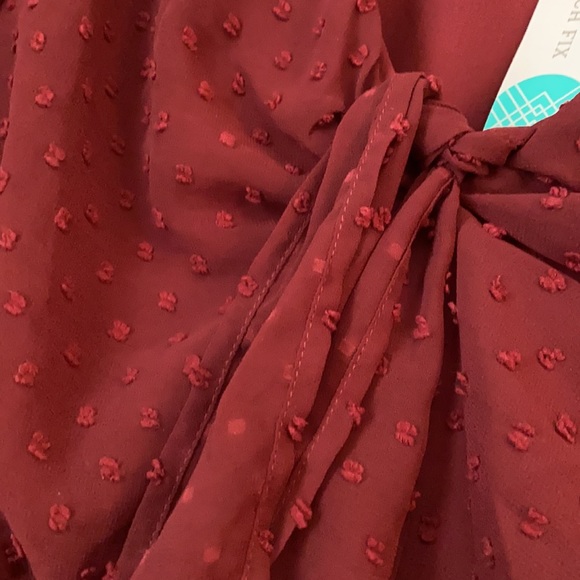 Swiss Dot Peplum Blouse - Picture 5 of 7